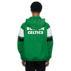 Boston Celtics NBA Quarter Zip Windbreaker Jacket Grün Taass sale
