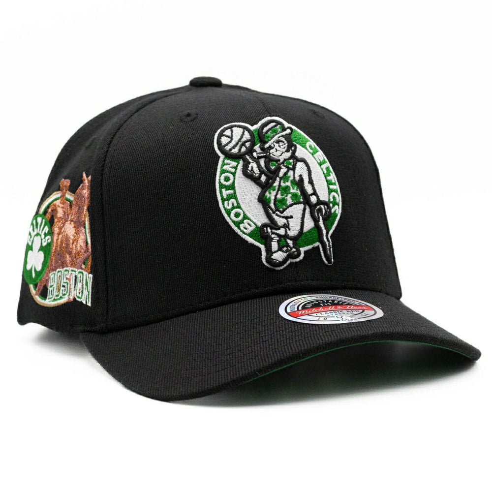 Boston Celtics Custom Patch Classic Red Stretch Snapback Cap Schwarz Taass sale
