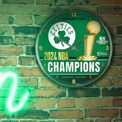 Boston Celtics 2024 NBA Champions WinCraft Chrome Wall Clock Lifestyle