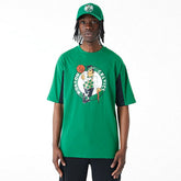 Boston Celtics Mesh Panel New Era Oversized NBA T-Shirt Classic