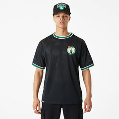 Boston Celtics New Era Oversized NBA Mesh T-Shirt Black Taass sale