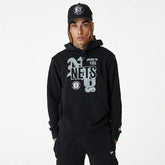 Brooklyn Nets Team Graphic New Era NBA Hoodie Black Taass for sale