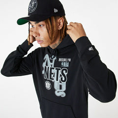Brooklyn Nets Team Graphic New Era NBA Hoodie Black Taass for sale