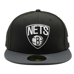 Brooklyn Nets Basic 2-Tone New Era 59FIFTY Fitted NBA Cap Taass US