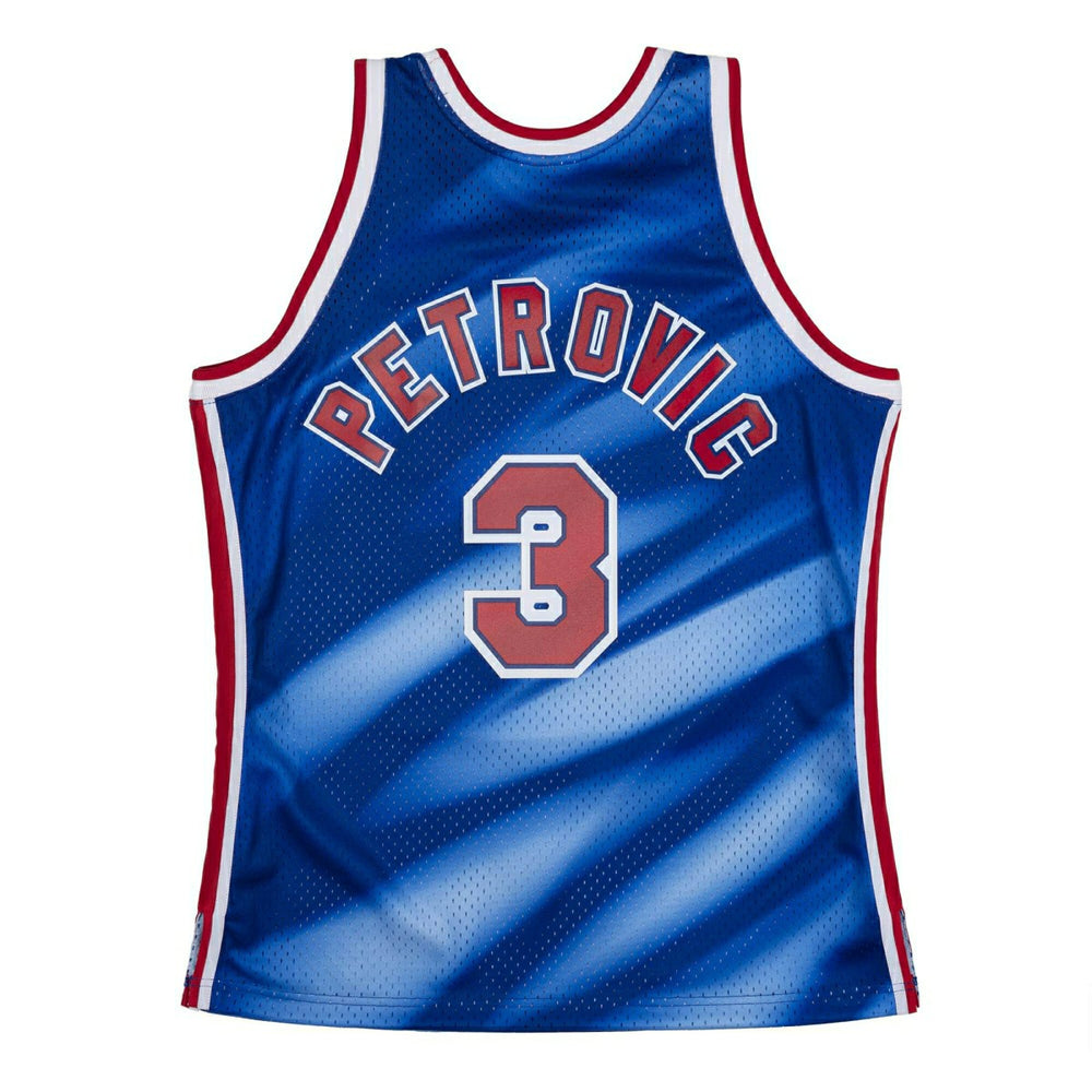 Dražen Petrović #3 New Jersey Nets 1990-91 Mitchell & Ness Swingman NBA Jersey Blue Lifestyle