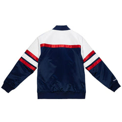 New Jersey Nets Mitchell & Ness Script Heavyweight Satin NBA Jacket Taass sale