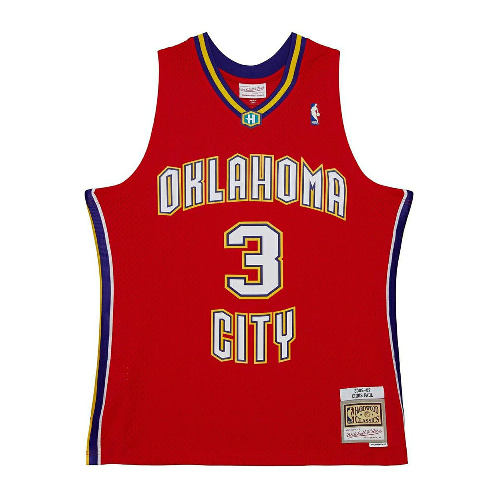 Chris Paul #3 Oklahoma City Hornets 2006-07 Mitchell & Ness Swingman NBA Jersey Red Taass sale