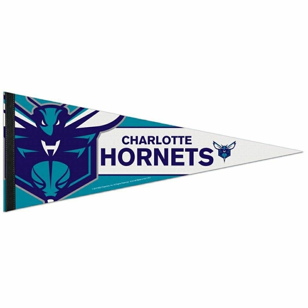 Charlotte Hornets Big Logo Premium NBA Pennant Taass US