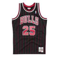 Steve Kerr #25 Chicago Bulls 1995-96 Swingman NBA Jersey Pinstripe Taass for sale