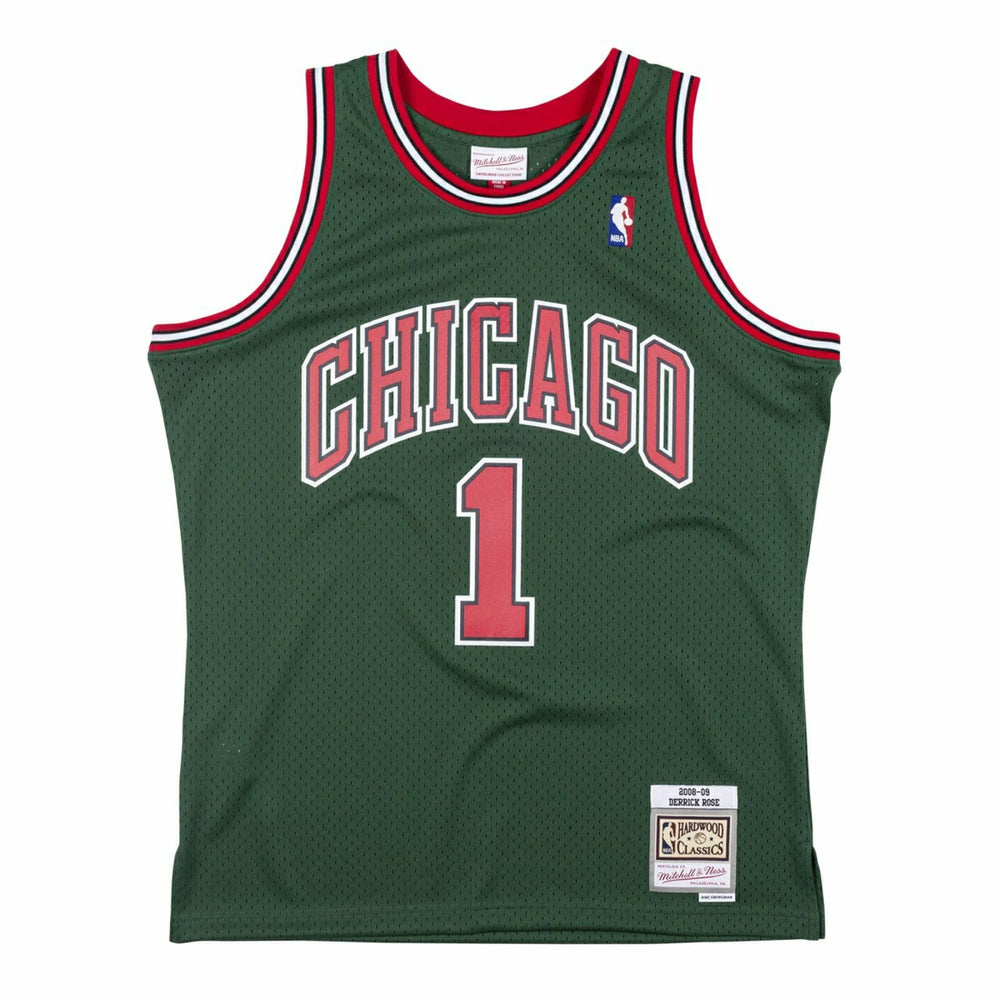 Derrick Rose #1 Chicago Bulls 2008-09 Green Week Swingman NBA Jersey Taass US
