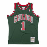 Derrick Rose #1 Chicago Bulls 2008-09 Green Week Swingman NBA Jersey Taass US