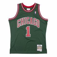 Derrick Rose #1 Chicago Bulls 2008-09 Green Week Swingman NBA Jersey Taass US