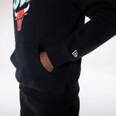 Chicago Bulls Block Graphic New Era Oversized NBA Hoodie Black Taass US