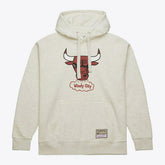 Chicago Bulls Slammin Mitchell & Ness NBA Hoodie Oatmeal Heather Fashion