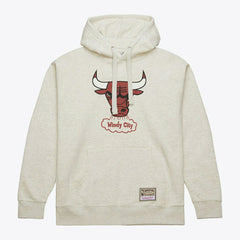 Chicago Bulls Slammin Mitchell & Ness NBA Hoodie Oatmeal Heather Fashion