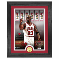 Michael Jordan Chicago Bulls Bronze Coin Framed NBA Photo Taass for sale