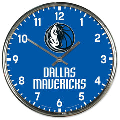 Dallas Mavericks Chrome NBA Team Design Wall Clock Lifestyle