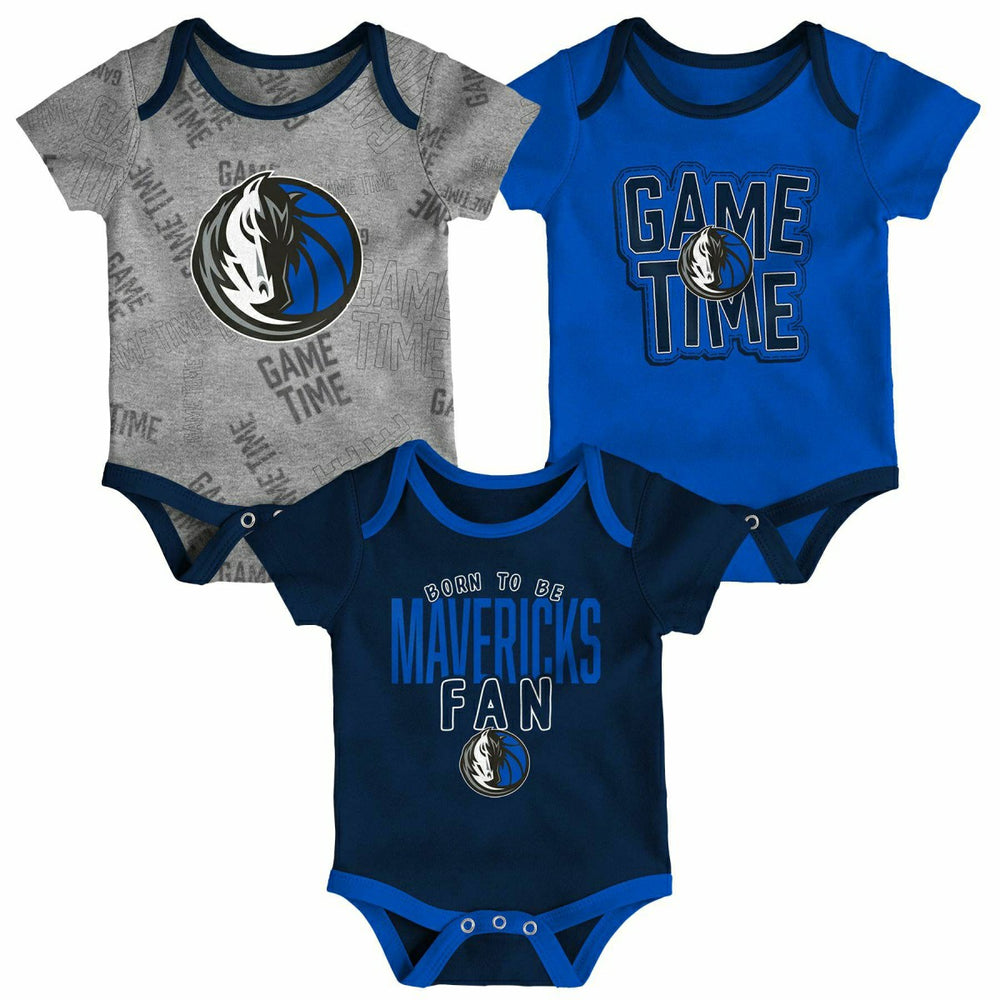 Dallas Mavericks Game Time NBA Baby Bodysuit Set (3-Piece) Taass US