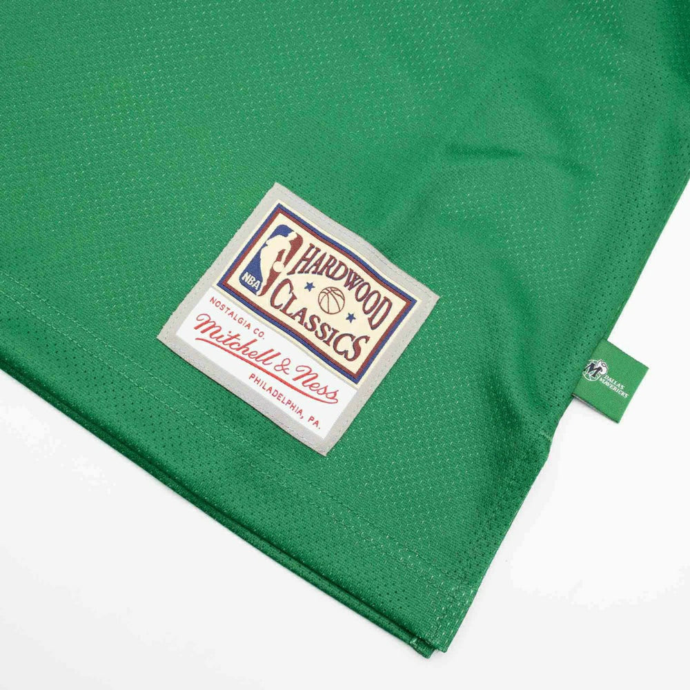 Dallas Mavericks Big Face 2.0 Mitchell & Ness NBA Jersey Green Taass for sale