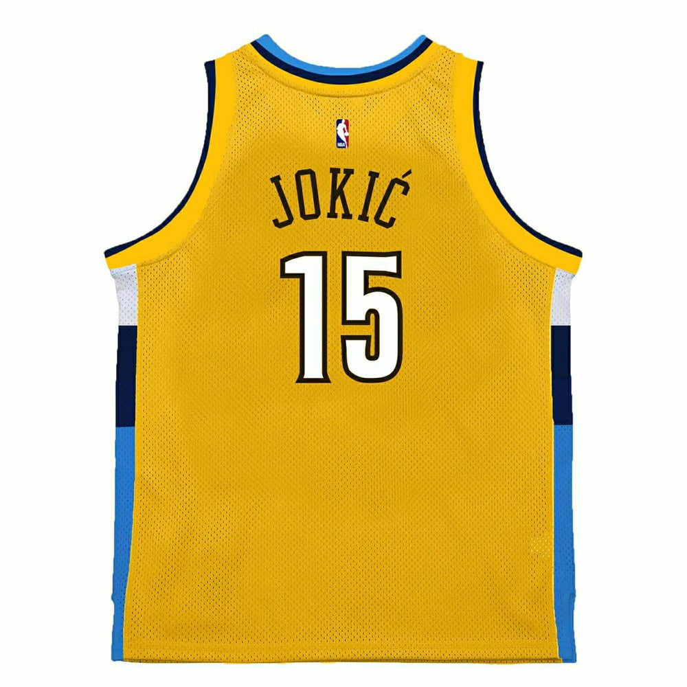 Nikola Jokić #15 Denver Nuggets 2017 Swingman NBA Jersey Yellow Fashion