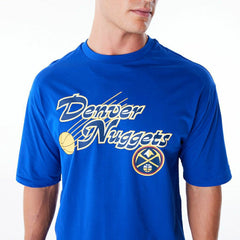 Denver Nuggets Script New Era Oversized NBA T-Shirt Blue Taass for sale