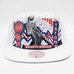Detroit Pistons Rasheed Wallace 90s Playa Mitchell & Ness Deadstock Snapback Cap Taass US