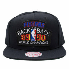 Detroit Pistons Back To Back Champions Mitchell & Ness Snapback NBA Cap Lifestyle