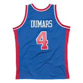 Joe Dumars #4 Detroit Pistons 1988-89 Swingman NBA Jersey Blue Taass sale