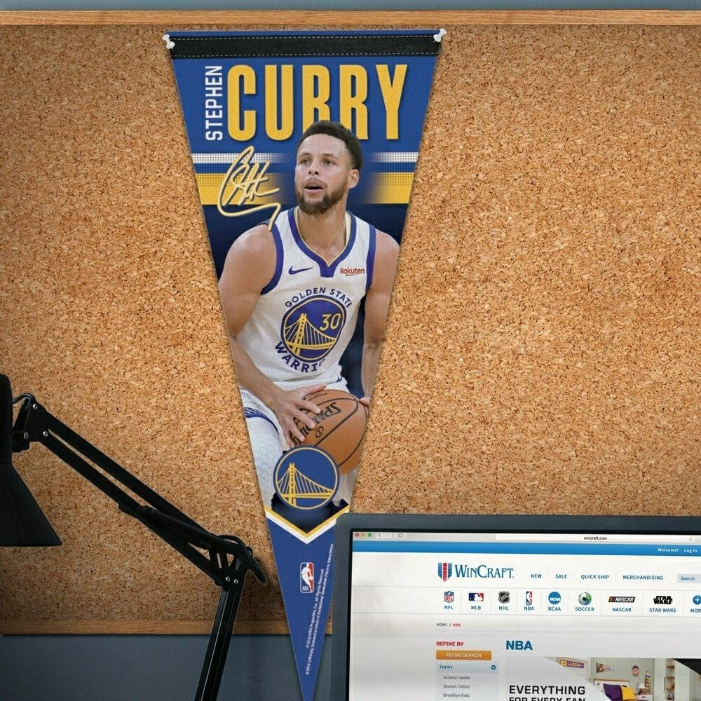 Steph Curry Golden State Warriors Premium NBA Pennant Lifestyle
