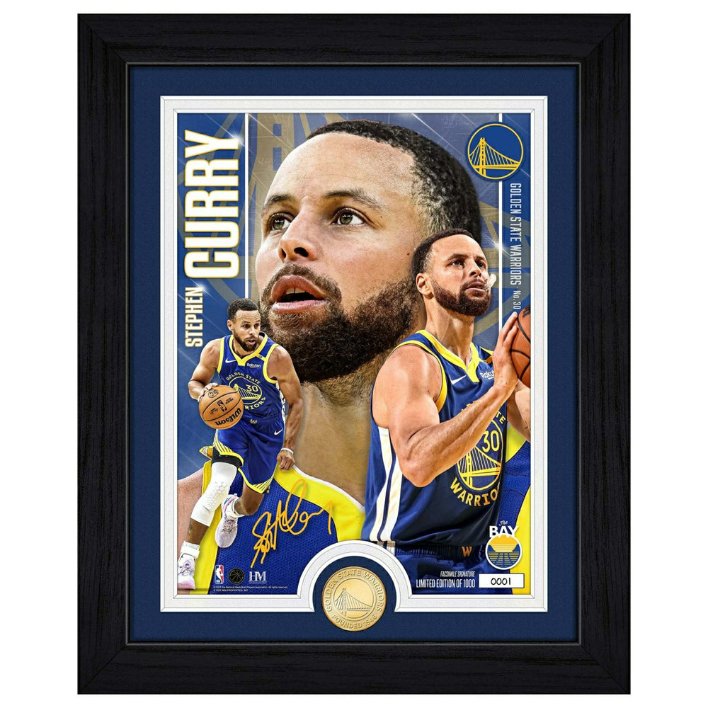 Stephen Curry Golden State Warriors Artist Proof Bronze Coin NBA Photo Frame Classic