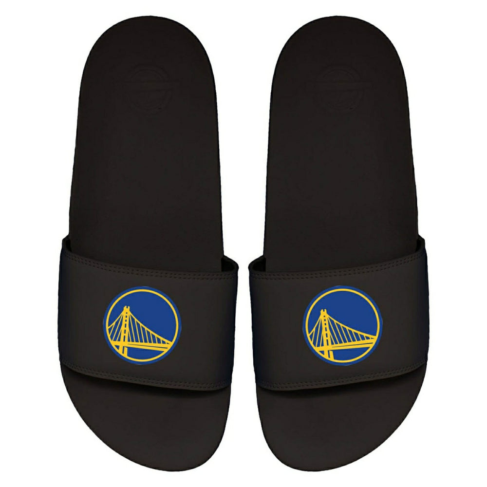 Golden State Warriors Primary Logo ISlide NBA Gel Slides Black Lifestyle