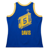Baron Davis #5 Golden State Warriors 2004-05 Swingman NBA Jersey Blue Taass for sale