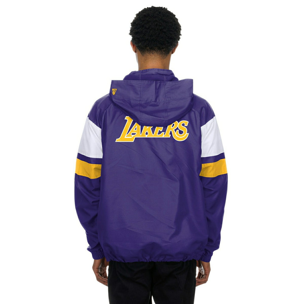 Los Angeles Lakers NBA Quarter Zip Windbreaker Jacket Purple Taass for sale