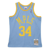 Shaq O'Neal #34 Los Angeles Lakers MPLS 2001-02 Swingman NBA Jersey Blue Taass for sale