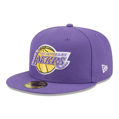 Los Angeles Lakers 1976-2001 Hardwood Classics 59FIFTY Fitted Cap Purple Lifestyle