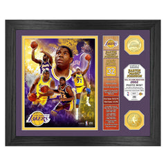 Magic Johnson Los Angeles Lakers Hall of Fame Banner NBA Photo Frame Taass for sale