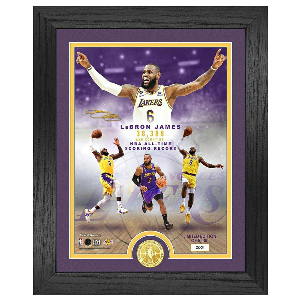 LeBron James NBA All-Time Leading Scorer Bronze Coin Framed NBA Photo Classic