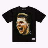Luka Doncic Mitchell & Ness Real Big Face NBA Tee Black Taass sale