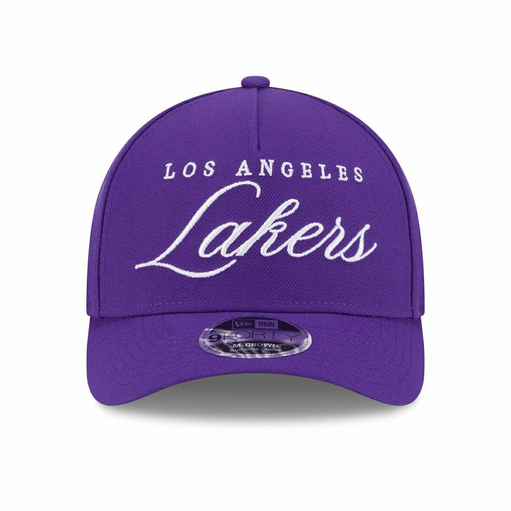 Los Angeles Lakers 2025 NBA Draft 9FORTY M-Crown A-Frame Snapback Cap Purple Taass US