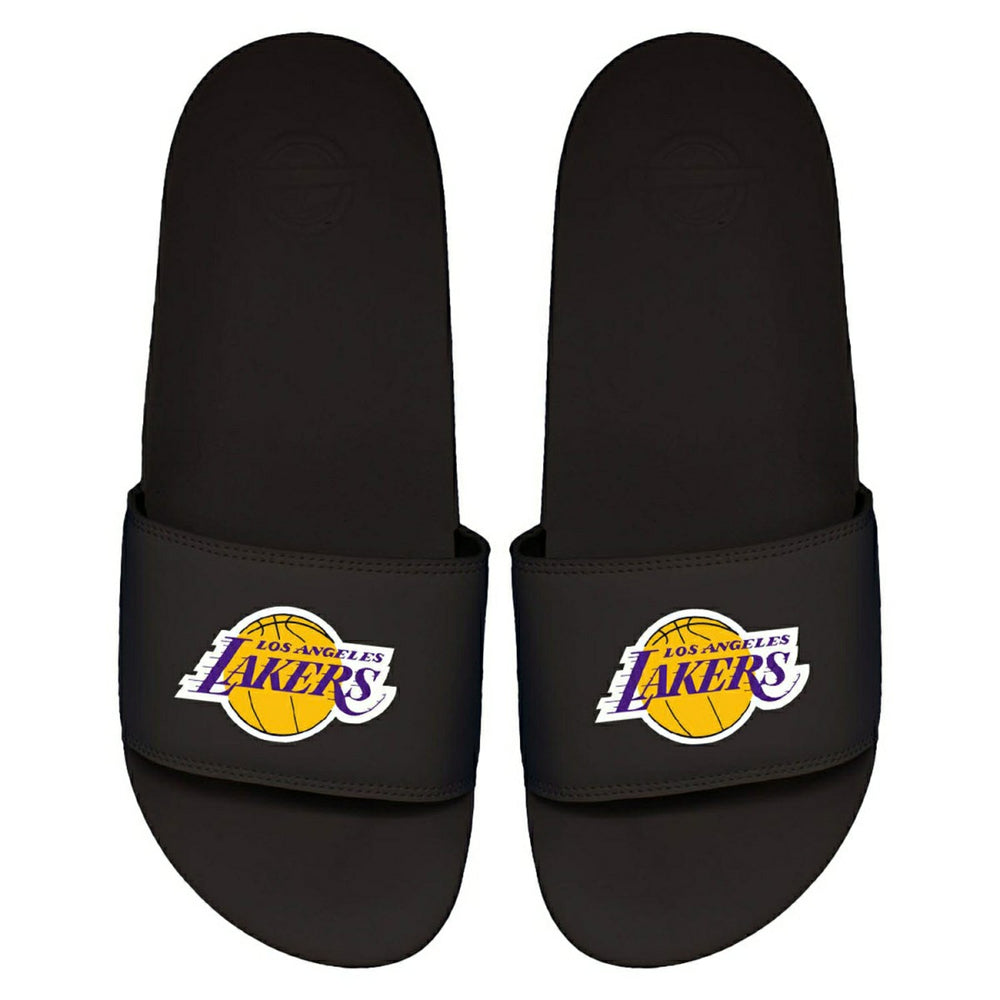 Los Angeles Lakers Primary Logo ISlide NBA Gel Slides Black Lifestyle