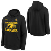 Los Angeles Lakers NBA Courtside Nike Club Hoodie Black (YOUTH) Taass for sale