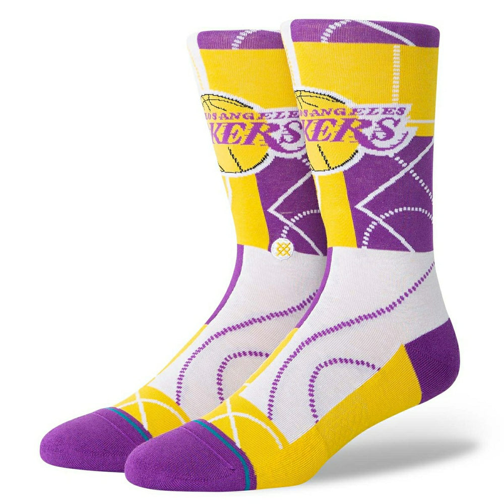 Los Angeles Lakers Zone Stance NBA Crew Socks Taass US
