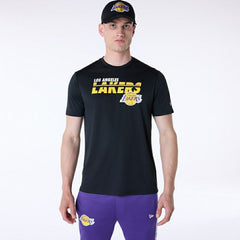 Los Angeles Lakers New Era Performance NBA T-Shirt Black Lifestyle