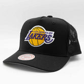 Los Angeles Lakers Mitchell & Ness Monogram NBA Trucker Cap Black Fashion