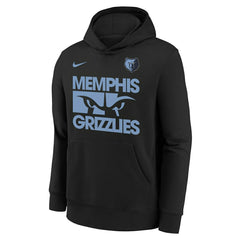 Memphis Grizzlies NBA Courtside Nike Club Hoodie Black (YOUTH) Taass sale