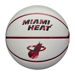 Miami Heat Pixel NBA Basketball White (Size 7) Fashion