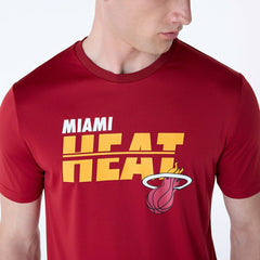 Miami Heat New Era Performance NBA T-Shirt Red Classic