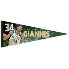 Giannis Antetokounmpo Milwaukee Bucks WinCraft Premium NBA Pennant Taass US