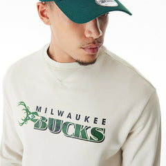 Milwaukee Bucks New Era NBA Crewneck Sweatshirt Stone Taass US