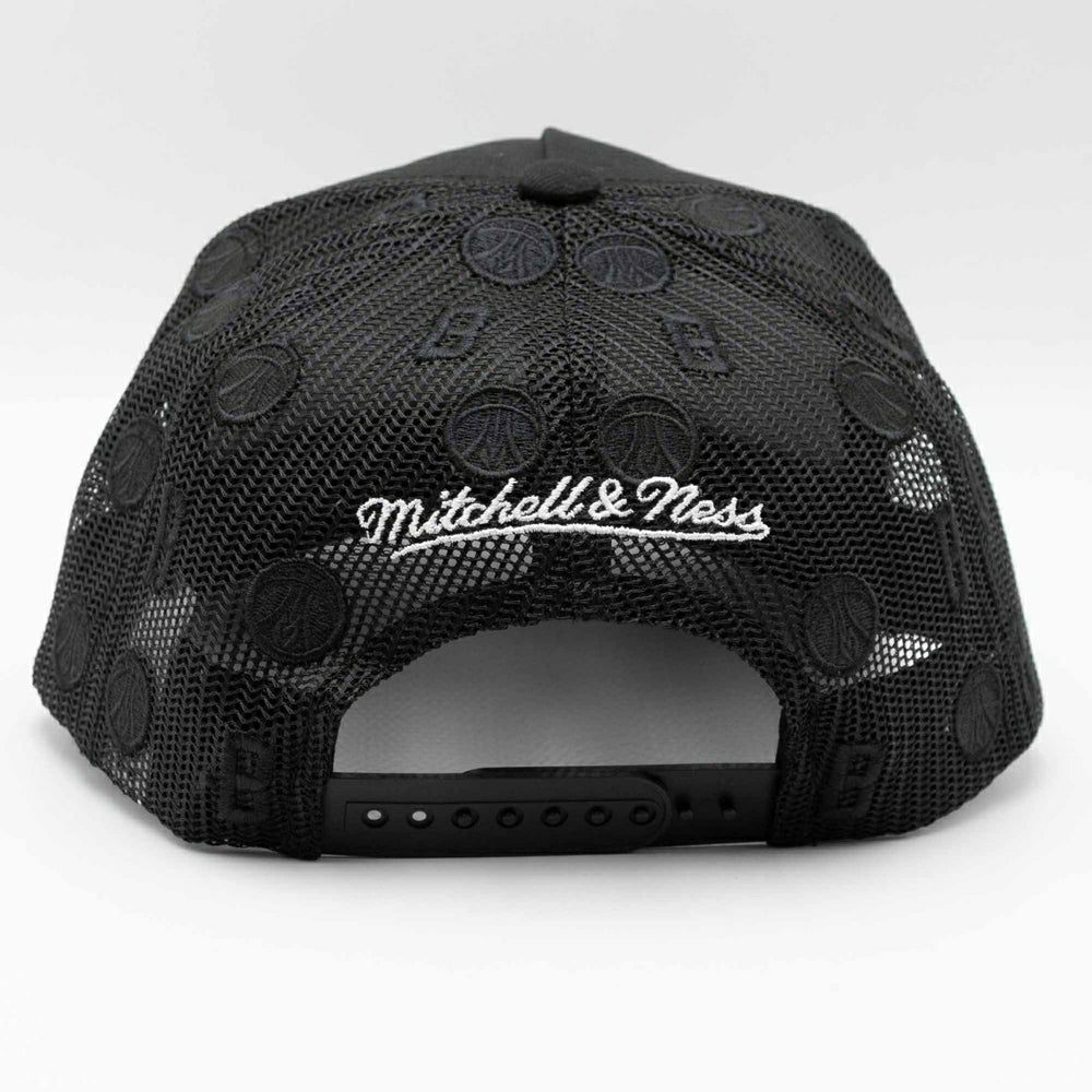 Milwaukee Bucks Mitchell & Ness Monogram NBA Trucker Cap Black Taass sale
